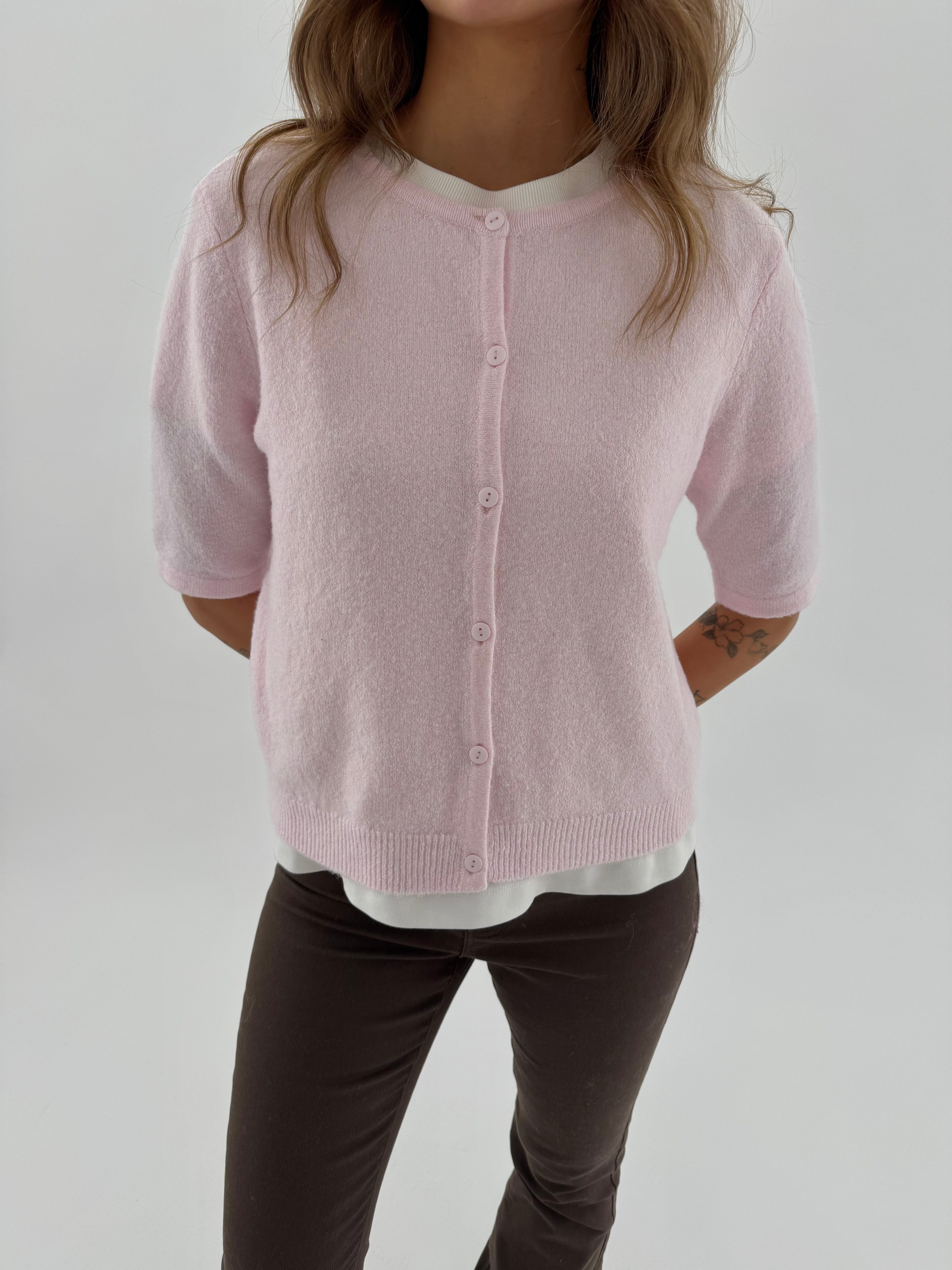 VMDOFFY Knit Cardigan - Pink-A-Boo